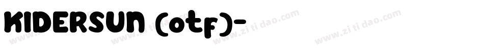 KIDERSUN (otf)字体转换